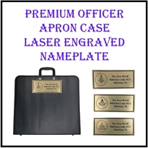 Premium Office Apron Case Laser Engraved Nameplate